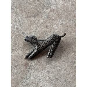 Vintage Dog Made In Spain Damascene Pin